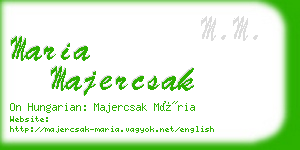 maria majercsak business card